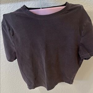 Skims Vintage Cotton Brown Crop Top